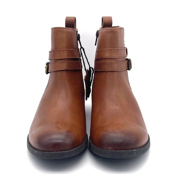 NWT Clarks Artisan Pita Austin Booties in Dark Tan Leather Women’s Size 8 NEW - Picture 8 of 15